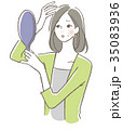 女性　髪の毛　トラブル 35083936