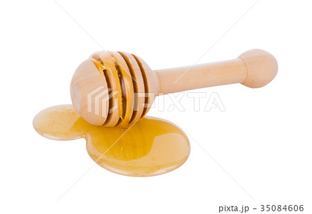 honey and stick isolated on white background 35084606
