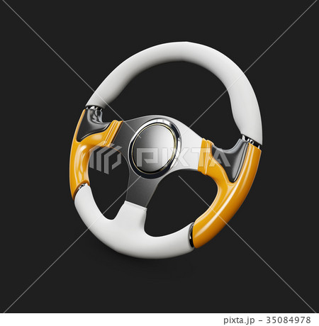 Car steering wheel, isolated black Car steering wheel, isolated black 35084978