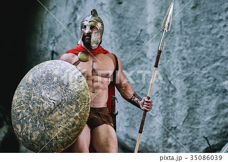 Spartan warrior in the woods 35086039