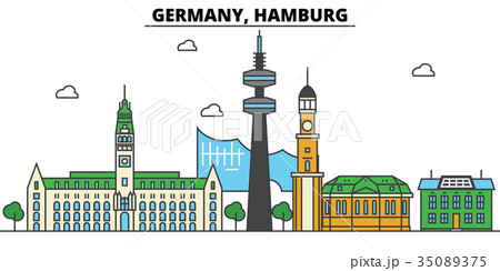Germany, Hamburg. City skyline architecture Germany, Hamburg. City skyline architecture 35089375