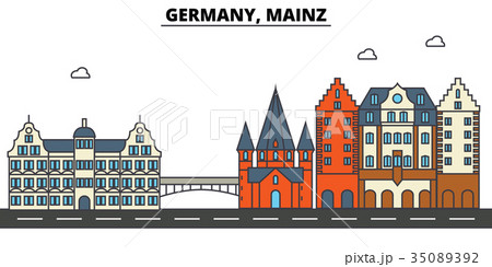 Germany, Mainz. City skyline architecture 35089392