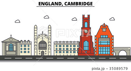 England, Cambridge. City skyline architecture 35089579