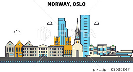 Norway, Oslo. City skyline architecture, buildings 35089847