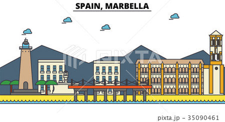Spain, Marbella. City skyline architecture 35090461