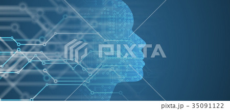 Artificial intelligence. Technology web background Artificial intelligence. Technology web background 35091122
