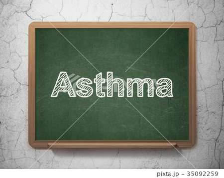 Healthcare concept: Asthma on chalkboard Healthcare concept: Asthma on chalkboard 35092259