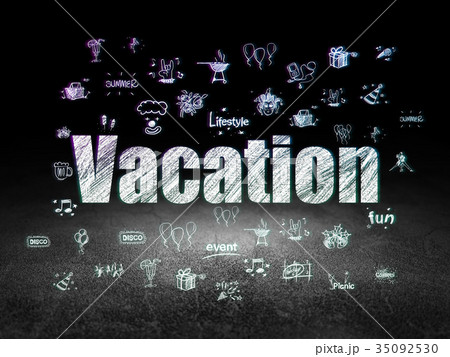Entertainment, concept: Vacation in grunge dark 35092530