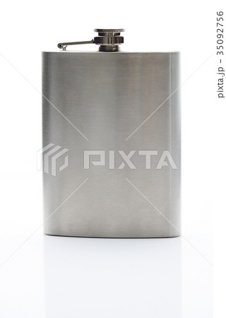 Front view of metal flask 35092756