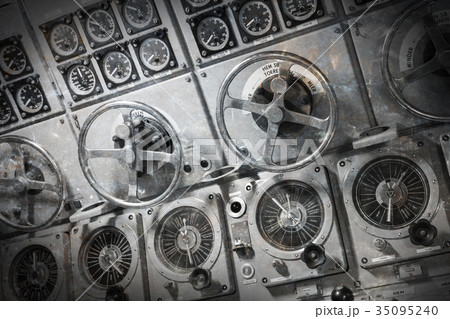 Interior of an old submarine - Command room 35095240