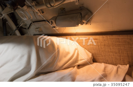 Interior of an old submarine - Bed 35095247