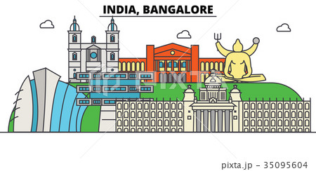 India, Bangalore, Hinduism. City skyline 35095604