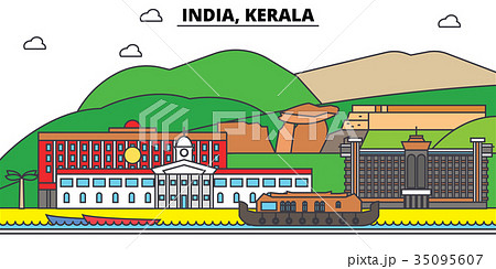 India, Kerala, Hinduism. City skyline 35095607