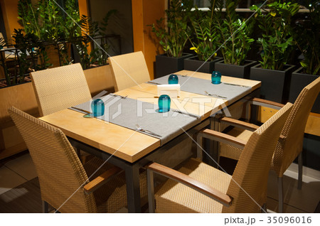new and clean luxury restaurant in european style 35096016