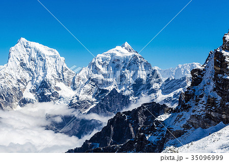 Snowy mountains of the Himalayas 35096999