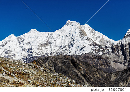 Snowy mountains of the Himalayas 35097004
