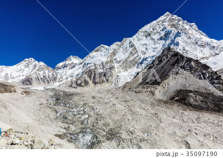 Snowy mountains of the Himalayas 35097190