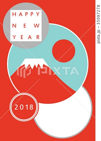 年賀状テンプレート　2018 35097278