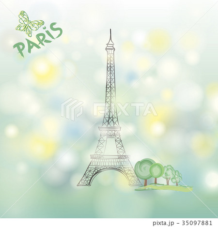 Paris spring background Eiffel tower Travel France Paris spring background Eiffel tower Travel France 35097881