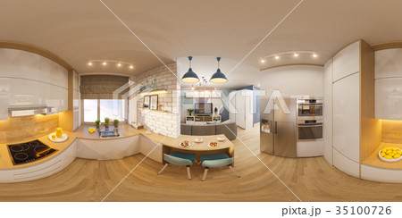 3d illustration spherical 360 degrees, seamless 3d illustration spherical 360 degrees, seamless 35100726