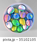 Bowl filled with easter eggs 35102105