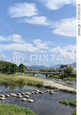 鴨川デルタ（高野川方向）	 35102218