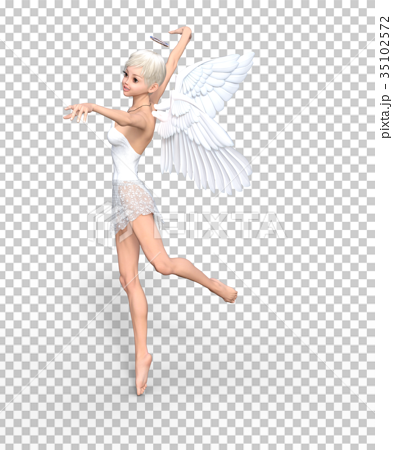 かわいい妖精 フェアリー 天使 Perming3dcgイラスト素材のイラスト素材