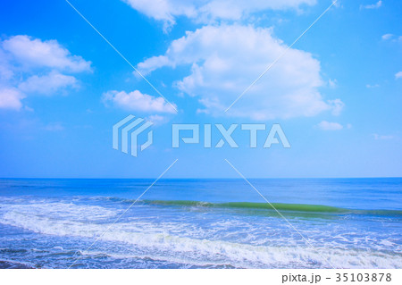 雲と海と波　一宮町海岸　長生村海岸 35103878