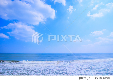 雲と海と波　一宮町海岸　長生村海岸 35103896