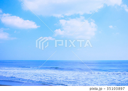 雲と海と波　一宮町海岸　長生村海岸 35103897