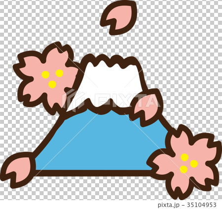 World illustration map Fuji 35104953