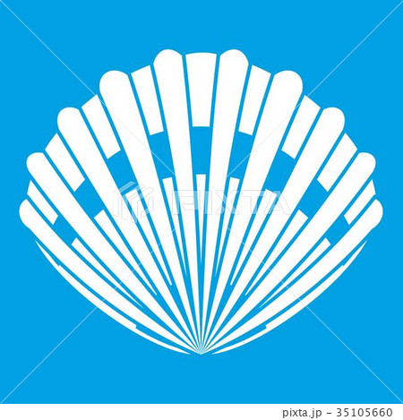 Pearl shell icon white Pearl shell icon white 35105660