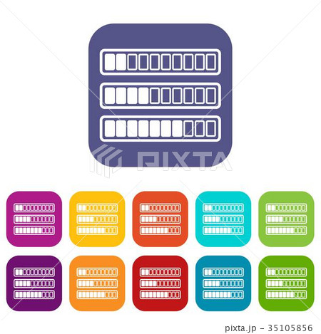 Sign horizontal columns download online icons set 35105856