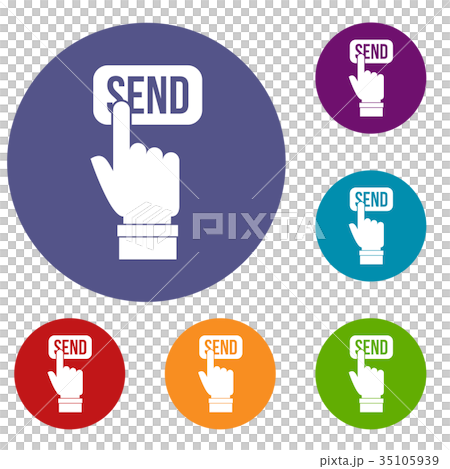Email communication concept icons set Email communication concept icons set 35105939