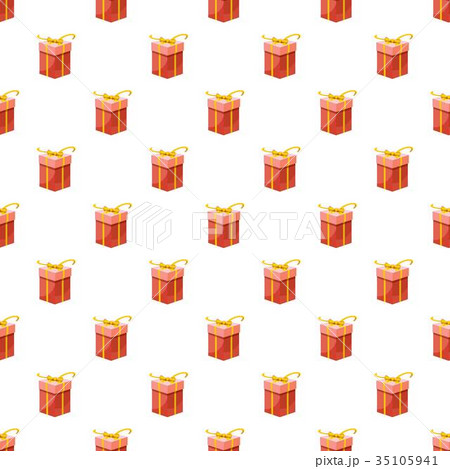 Red gift box with yellow ribbon pattern Red gift box with yellow ribbon pattern 35105941