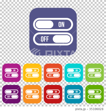 Button on and off icons set 35106028