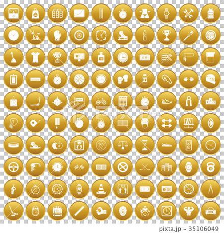 100 stopwatch icons set gold 100 stopwatch icons set gold 35106049