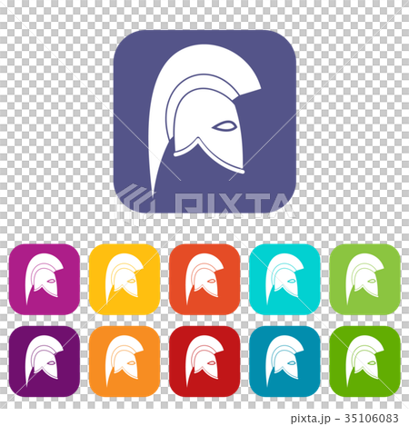 Roman helmet icons set Roman helmet icons set 35106083