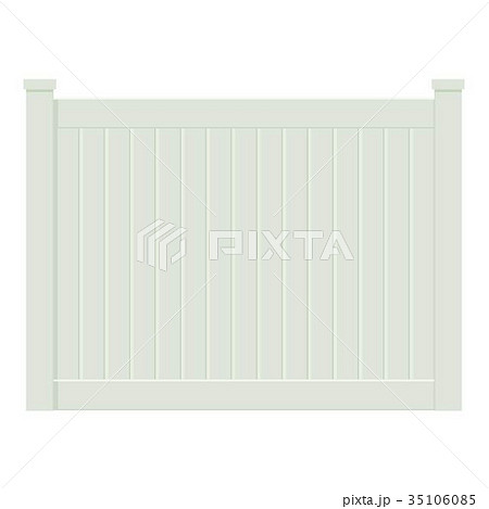 Wooden fence icon, cartoon style 35106085