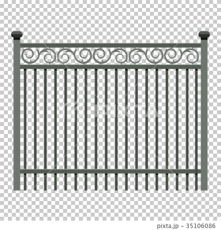Park fence icon, cartoon style 35106086