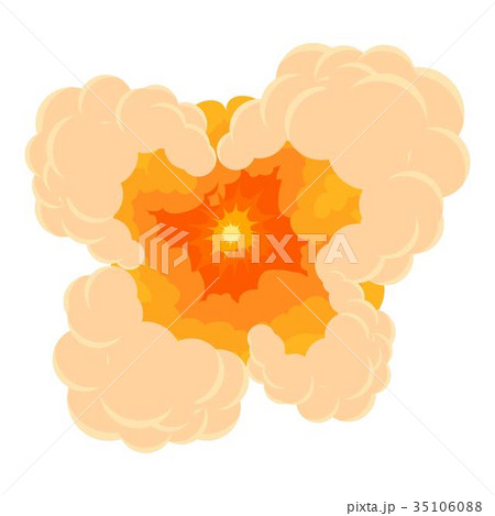 Cloudy explosion icon, cartoon style Cloudy explosion icon, cartoon style 35106088