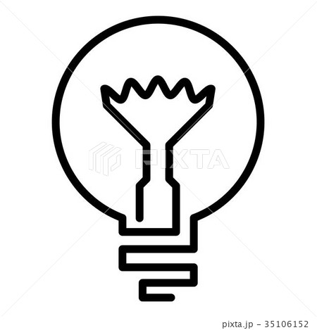 Light bulb icon, outline style 35106152