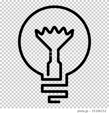 Light bulb icon, outline style 35106152
