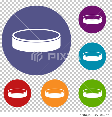 Puck icons set Puck icons set 35106266