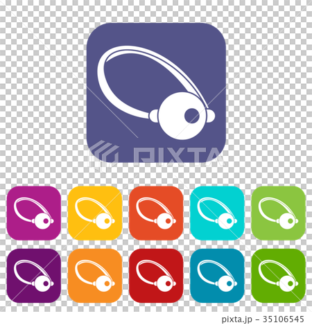 Clown nose icons set Clown nose icons set 35106545