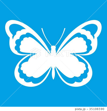 Small butterfly icon white Small butterfly icon white 35106590