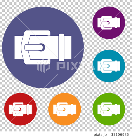 Elegant belt icons set 35106986