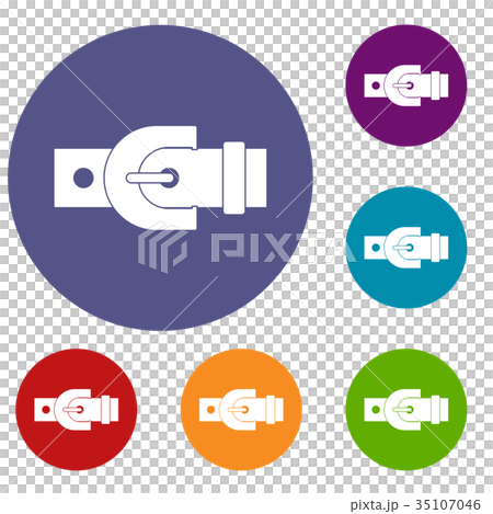 Buckle icons set 35107046