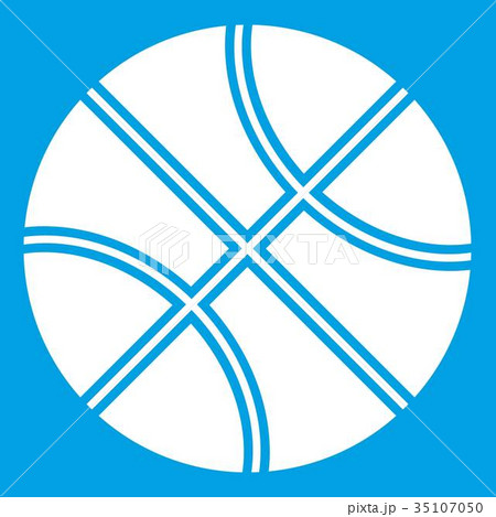 Basketball ball icon white 35107050