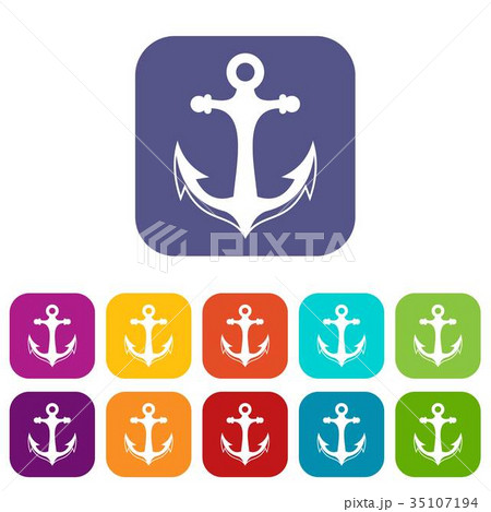 Anchor icons set Anchor icons set 35107194